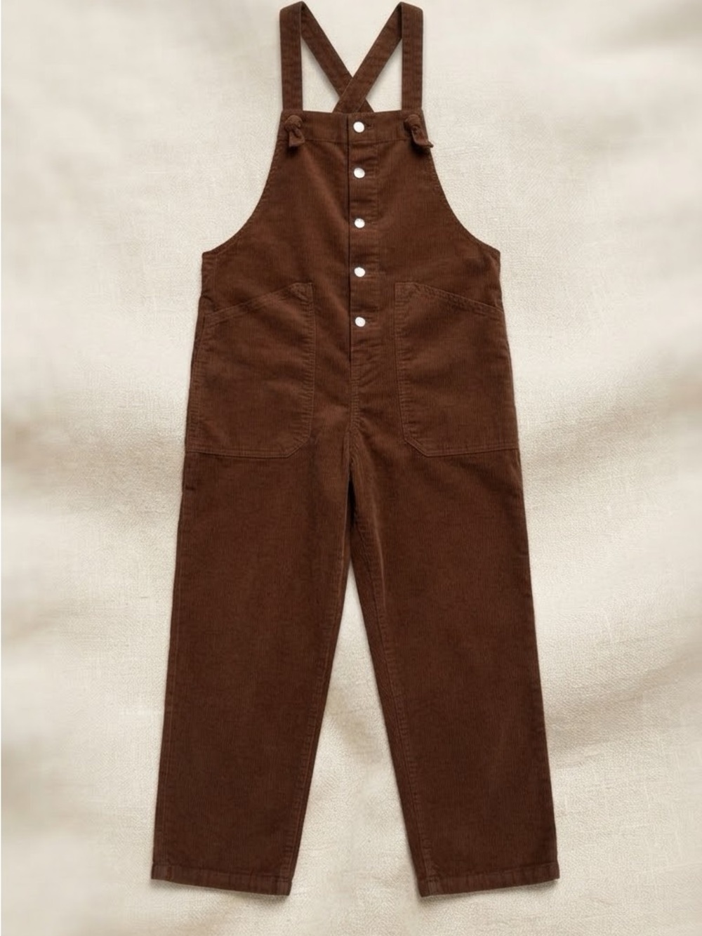 easel Brown Corduroy Kids Overalls with Front Pockets
